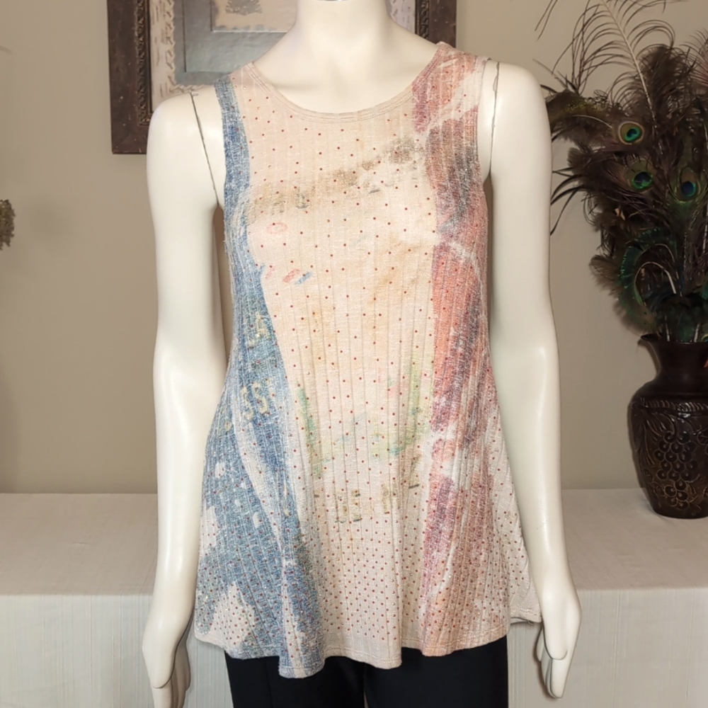 Sz Jrs L Sleeveless Swing Tunic Sweater by Vocal